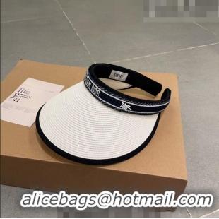 Particularly Recommended Dior Straw Visor Hat 061305 White 2023