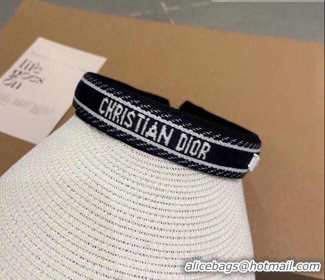 Particularly Recommended Dior Straw Visor Hat 061305 White 2023