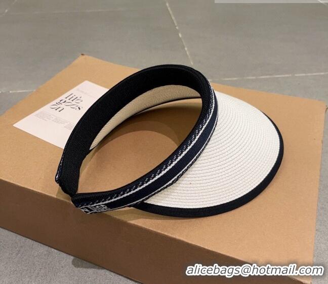 Particularly Recommended Dior Straw Visor Hat 061305 White 2023