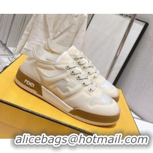 Pretty Style Fendi Match Mesh Low Top Sneakers Light Yellow 420069