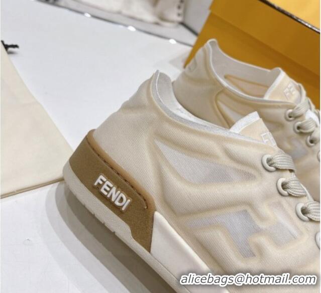 Pretty Style Fendi Match Mesh Low Top Sneakers Light Yellow 420069