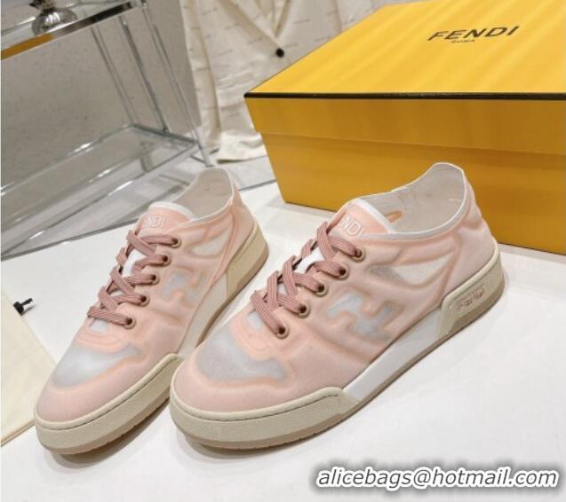 Luxury Fendi Match Mesh Low Top Sneakers Pink 420071