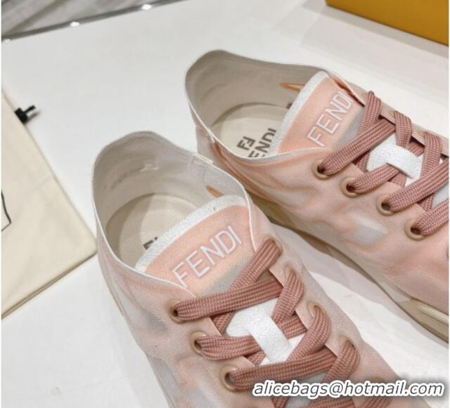 Luxury Fendi Match Mesh Low Top Sneakers Pink 420071