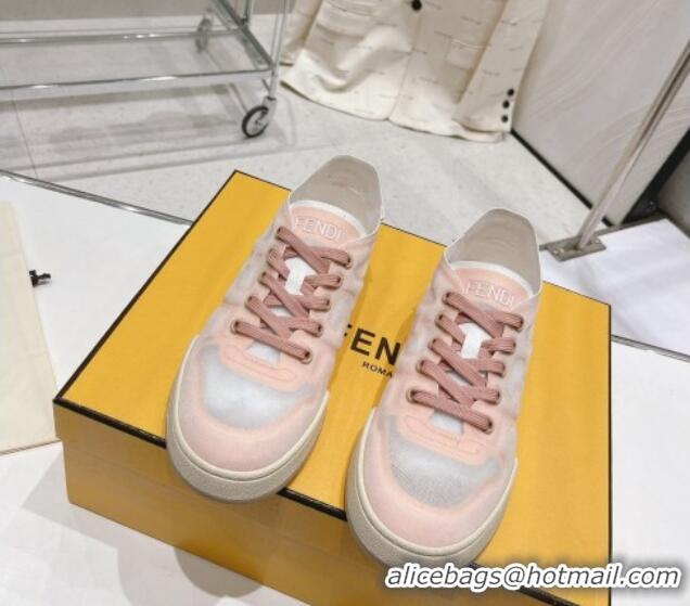 Luxury Fendi Match Mesh Low Top Sneakers Pink 420071