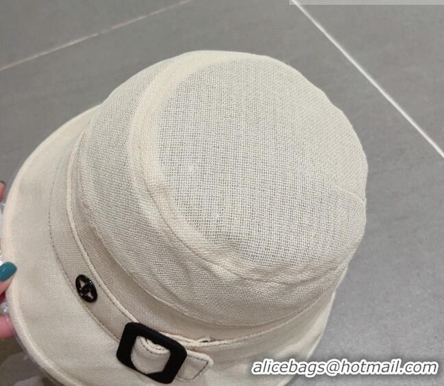 Buy Fashionable Chanel Bucket Hat with Buckle 0613 White 2023