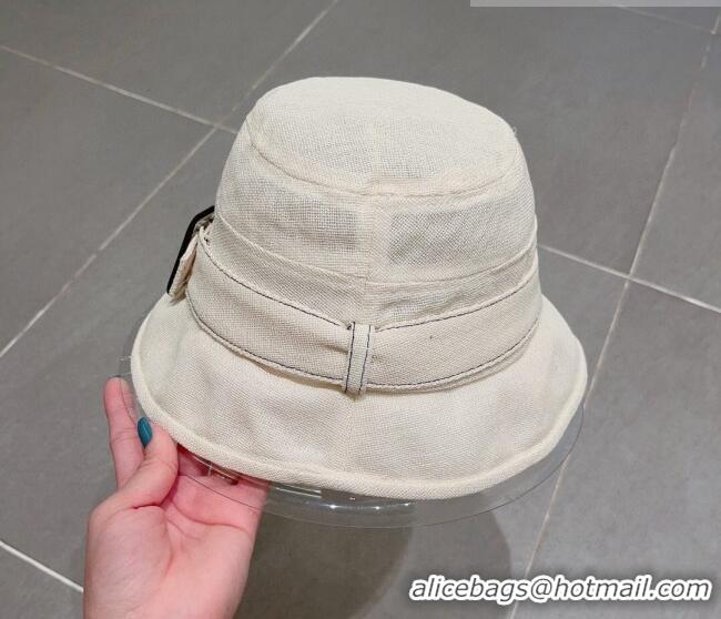 Buy Fashionable Chanel Bucket Hat with Buckle 0613 White 2023