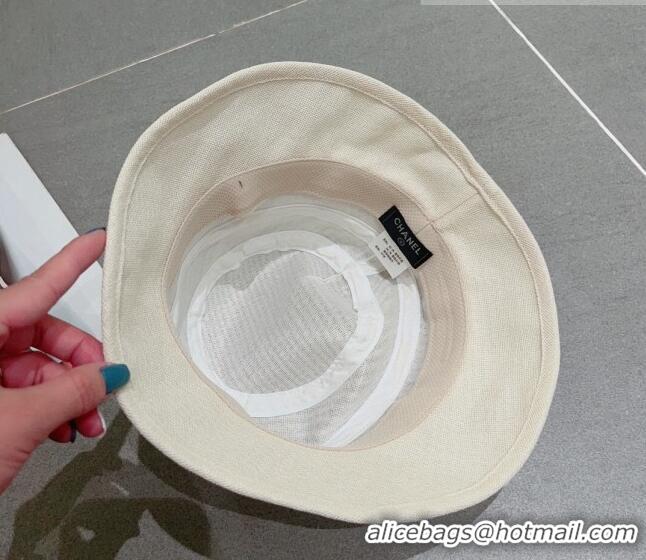 Buy Fashionable Chanel Bucket Hat with Buckle 0613 White 2023