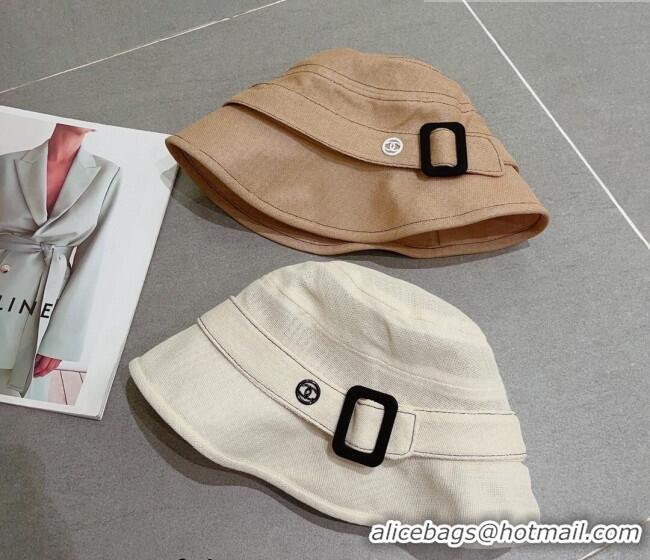 Buy Fashionable Chanel Bucket Hat with Buckle 0613 Khaki 2023