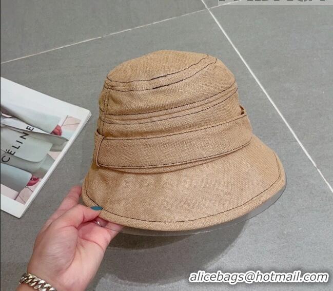 Buy Fashionable Chanel Bucket Hat with Buckle 0613 Khaki 2023