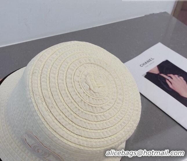 Reasonable Price Chanel Straw Bucket Hat 061303 White/Black 2023