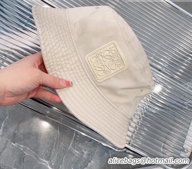 Super Quality Loewe Cotton Bucket Hat 0613 White 2023