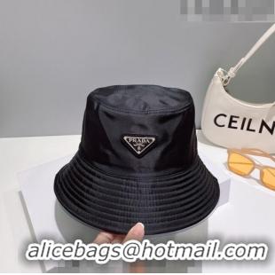 Affordable Price Prada Nylon Bucket Hat 061302 Black 2023