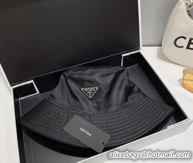 Affordable Price Prada Nylon Bucket Hat 061302 Black 2023