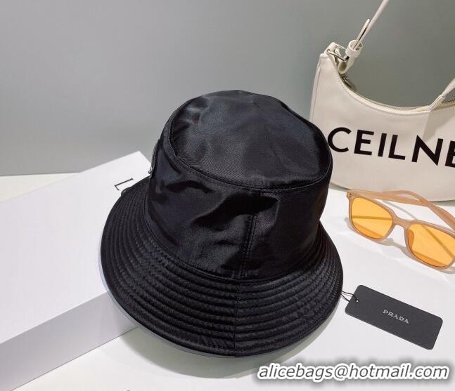 Affordable Price Prada Nylon Bucket Hat 061302 Black 2023