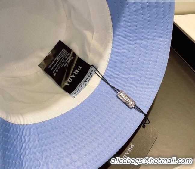 Super Quality Prada Nylon Bucket Hat 061302 Light Blue 2023