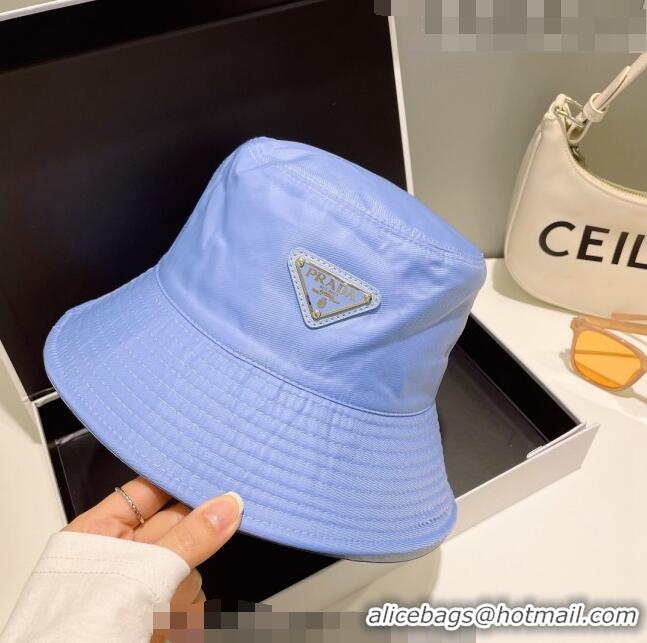 Super Quality Prada Nylon Bucket Hat 061302 Light Blue 2023