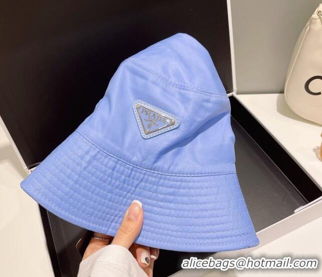 Super Quality Prada Nylon Bucket Hat 061302 Light Blue 2023