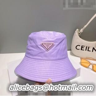 Low Cost Prada Nylon Bucket Hat 061302 Purple 2023