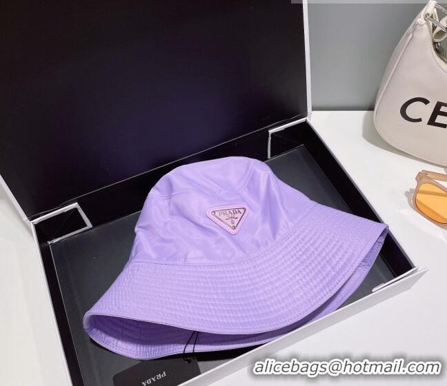 Low Cost Prada Nylon Bucket Hat 061302 Purple 2023