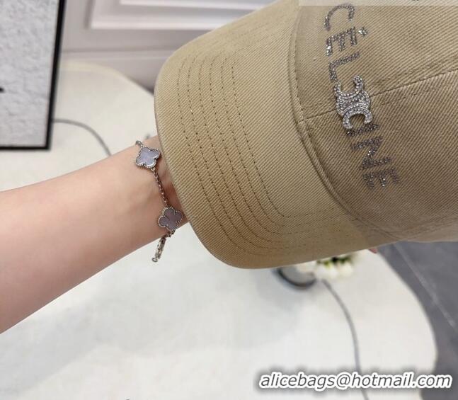 New Fashion Celine Canvas Baseball Hat with Crystals C0613 Beige 2023