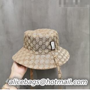 Shop Promotional Gucci Reversible Bucket Hat G0613 Beige 2023