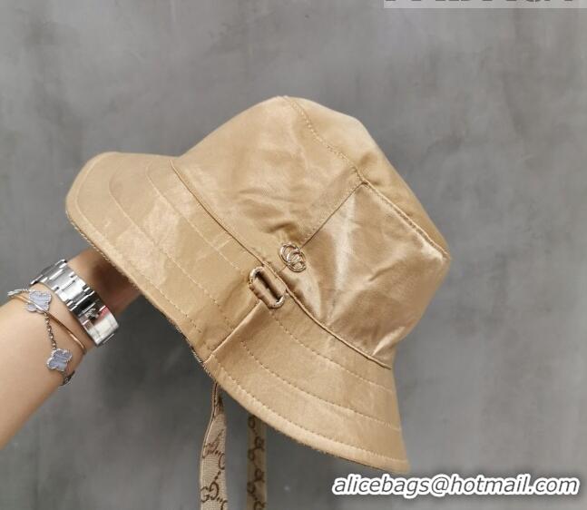 Shop Promotional Gucci Reversible Bucket Hat G0613 Beige 2023