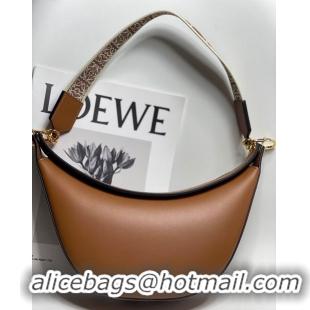 Famous Brand Loewe Original Leather Shoulder Handbag 3073 Brown