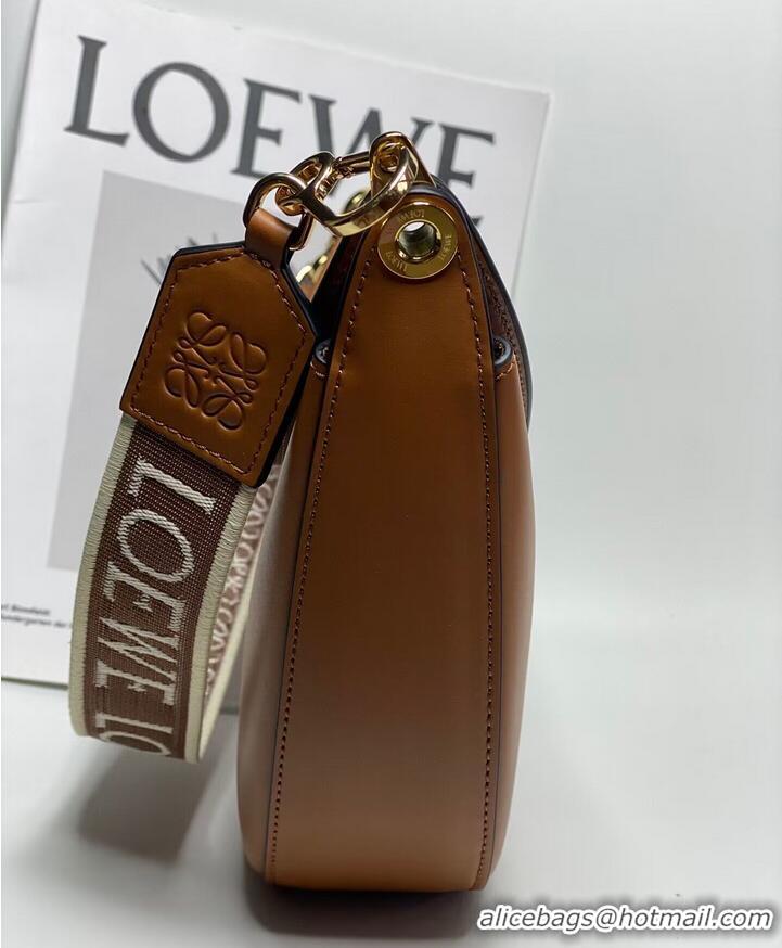 Famous Brand Loewe Original Leather Shoulder Handbag 3073 Brown