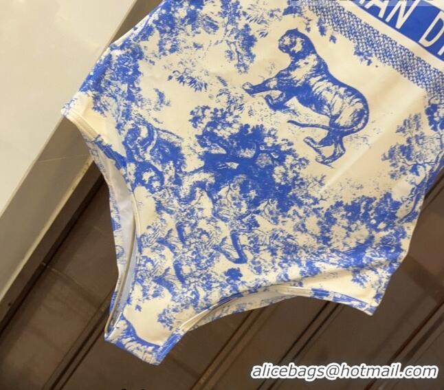 ​Unique Grade Dior Toile de Jouy Swimwear 0613 Light Blue 2023