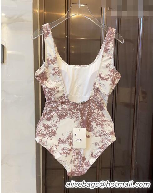 ​New Style Dior Toile de Jouy Swimwear 0613 Coffee Brown 2023