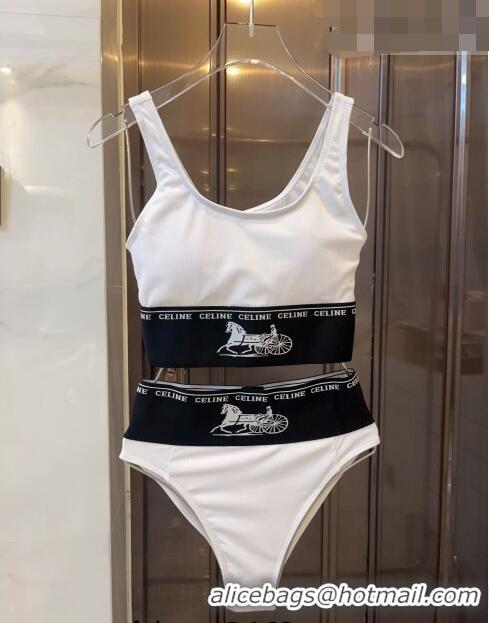 Super Quality Celine Swimwear 0613 White/Black 2023