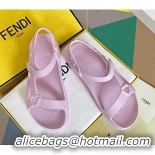 Stylish Fendi Feel Rubber Sandals Purple 362029