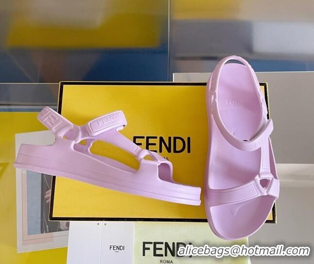 Stylish Fendi Feel Rubber Sandals Purple 362029