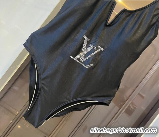 Good Product Louis Vuitton Swimwear with Crystal LV 0613 Black 2023