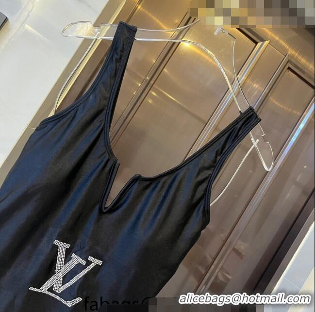 Good Product Louis Vuitton Swimwear with Crystal LV 0613 Black 2023