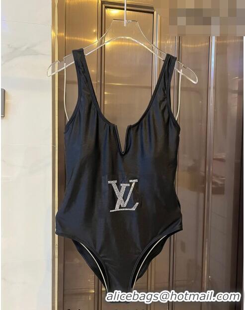 Good Product Louis Vuitton Swimwear with Crystal LV 0613 Black 2023