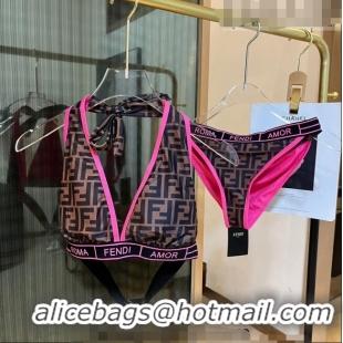 Buy Discount Fendi Two Pieces Swimwear 0613 Pink 2023