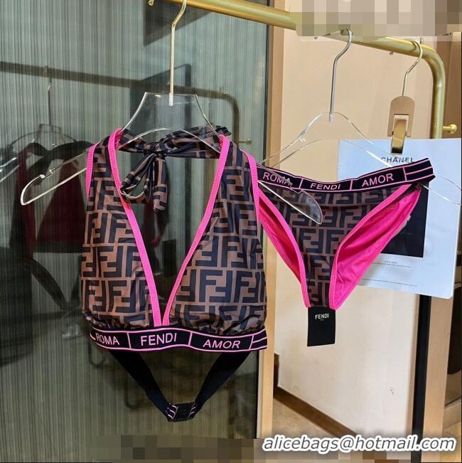 Buy Discount Fendi Two Pieces Swimwear 0613 Pink 2023