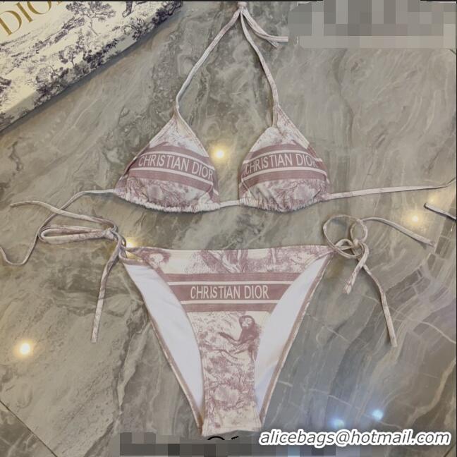 Inexpensive Dior Toile de Jouy Two Pieces Swimwear D3116 Pink 2023