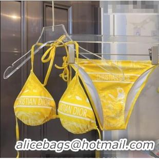 ​Top Grade Dior Toile de Jouy Two Pieces Swimwear D3116 Yellow 2023