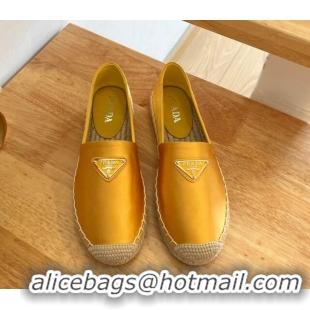 Shop Cheap Prada Logo Nylon Espadrilles Gold Yellow 224108