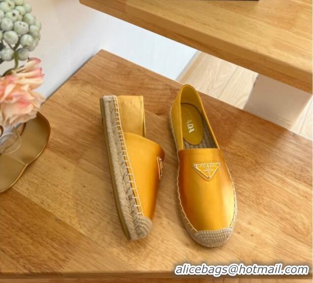 Shop Cheap Prada Logo Nylon Espadrilles Gold Yellow 224108