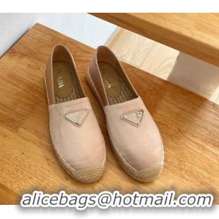 Durable Prada Logo Nylon Espadrilles Light Pink 224110