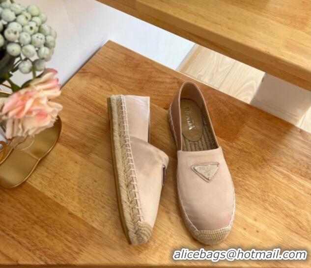 Durable Prada Logo Nylon Espadrilles Light Pink 224110