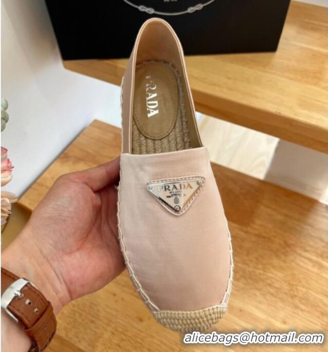 Durable Prada Logo Nylon Espadrilles Light Pink 224110