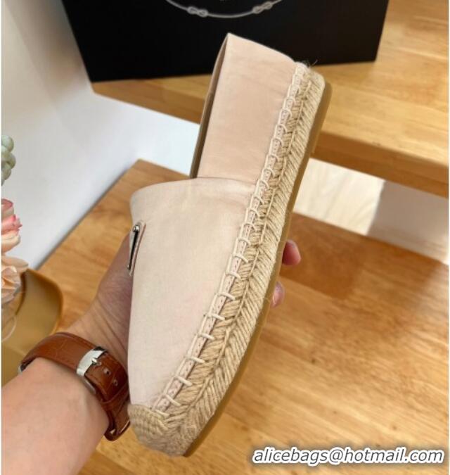 Durable Prada Logo Nylon Espadrilles Light Pink 224110