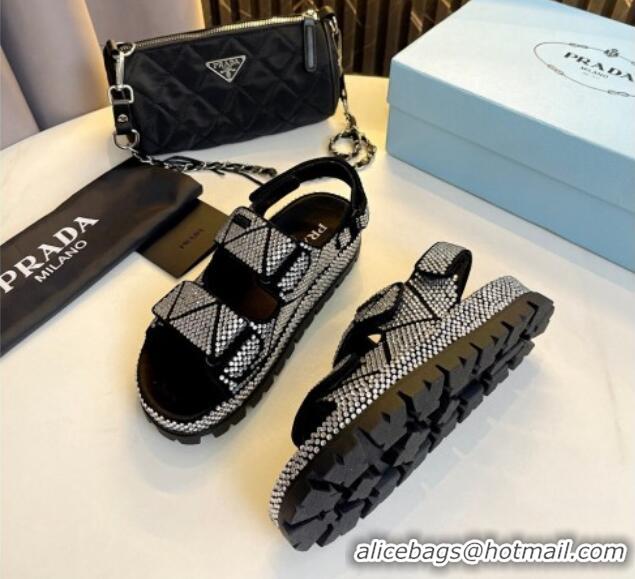 Shop Duplicate Prada Crystal Sandals White 030161