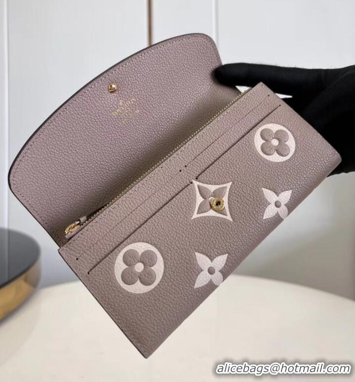 Famous Brand Louis Vuitton Sarah Wallet M82340 Tourterelle Gray