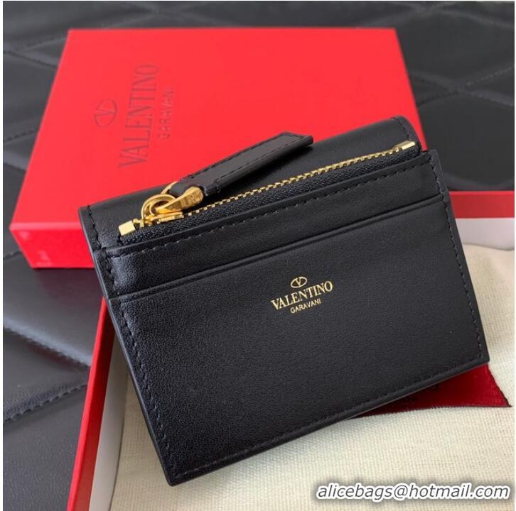 Most Popular VALENTINO Calfskin Wallet 4138 black