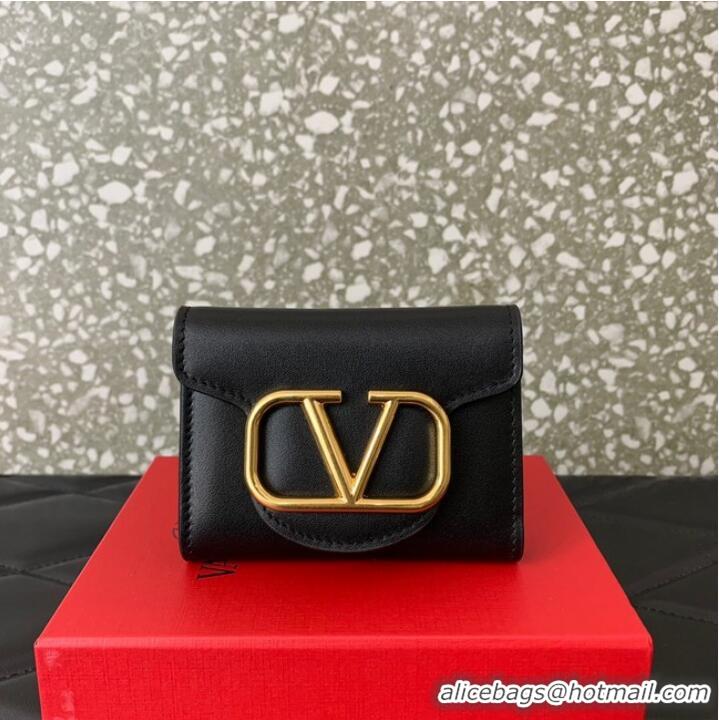 Most Popular VALENTINO Calfskin Wallet 4138 black